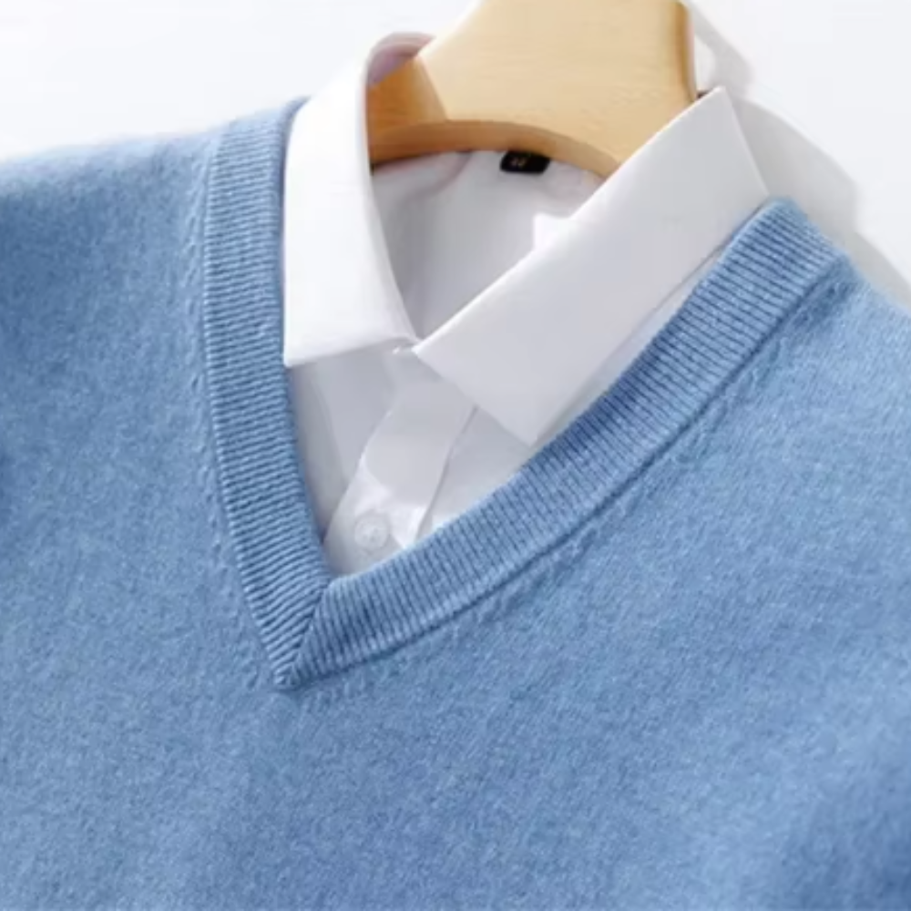 Elegante jersey con cuello en V