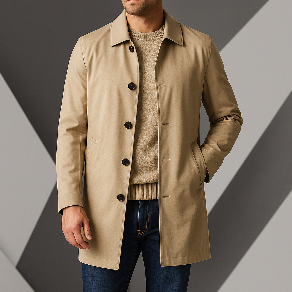 Elegante gabardina para hombre