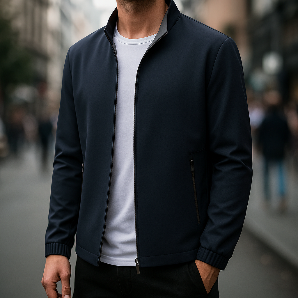 Elegante chaqueta con cremallera