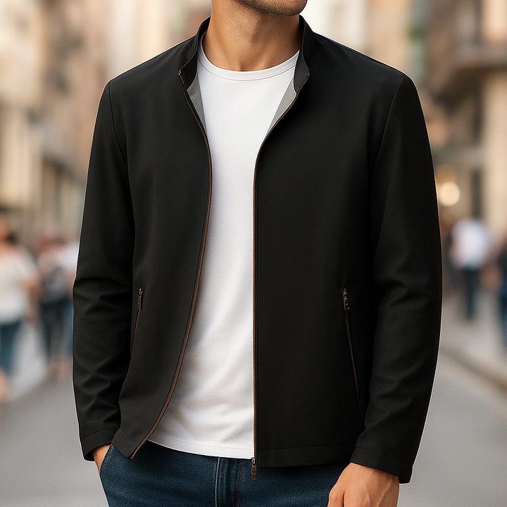 Elegante chaqueta con cremallera