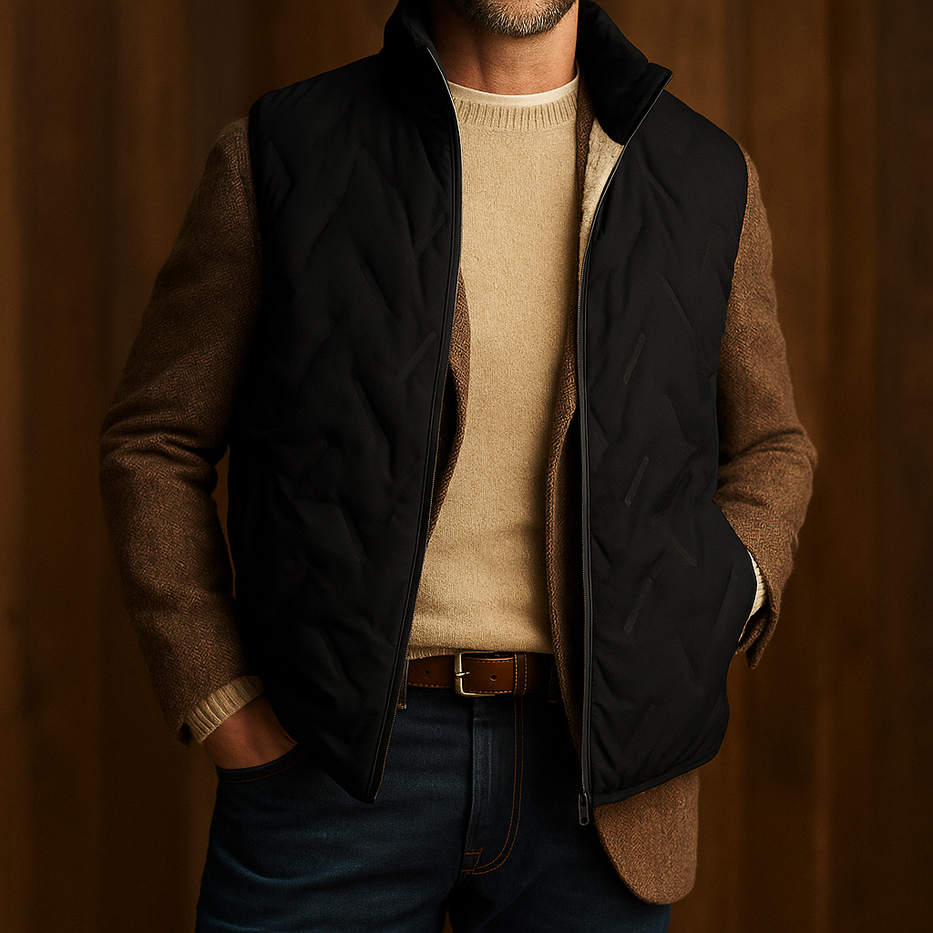 Elegante chaleco de sherpa