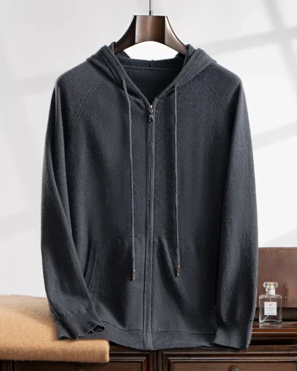 Chaleco de cachemira con capucha Courchevel