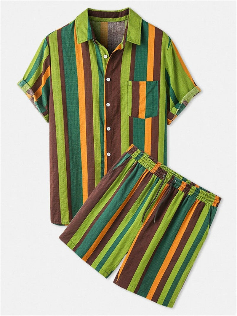 Camisa de Rayas | Verde Habana
