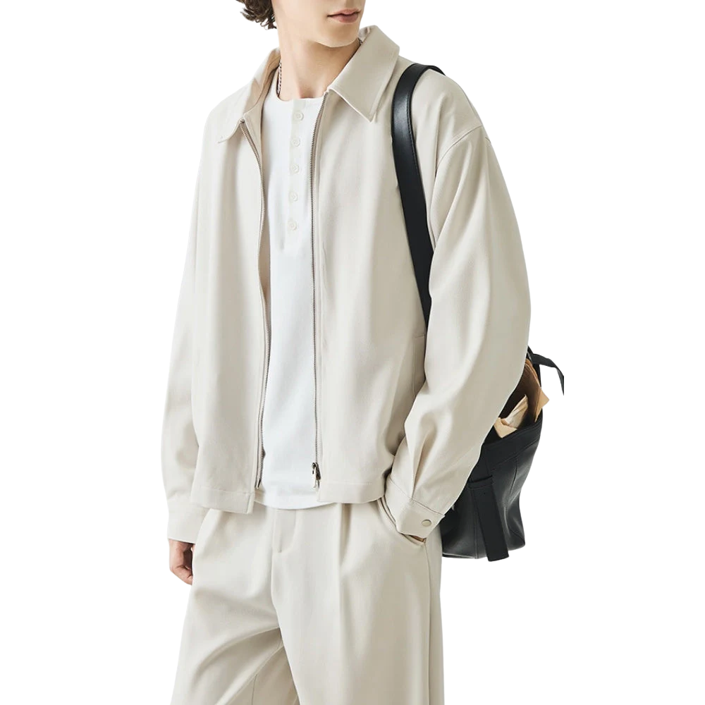 Elegante chaqueta con cremallera