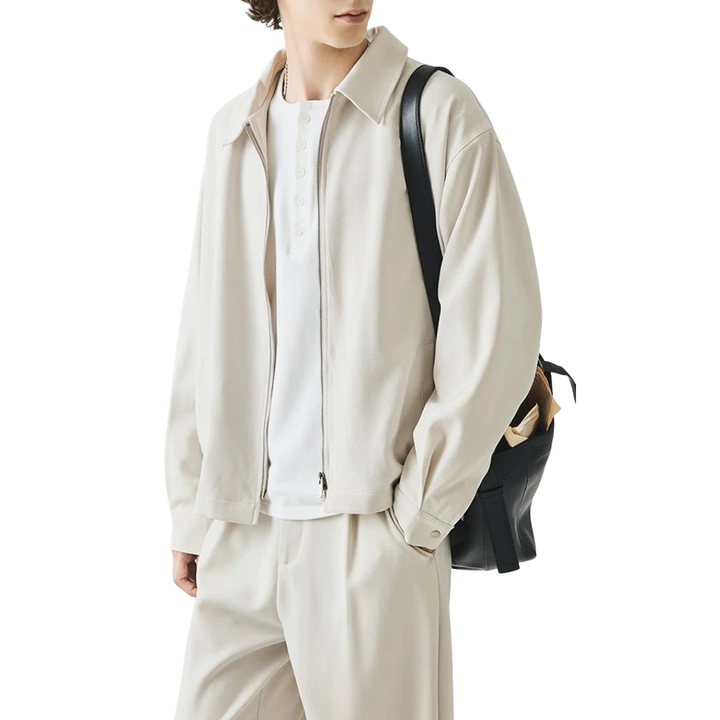 Elegante chaqueta con cremallera