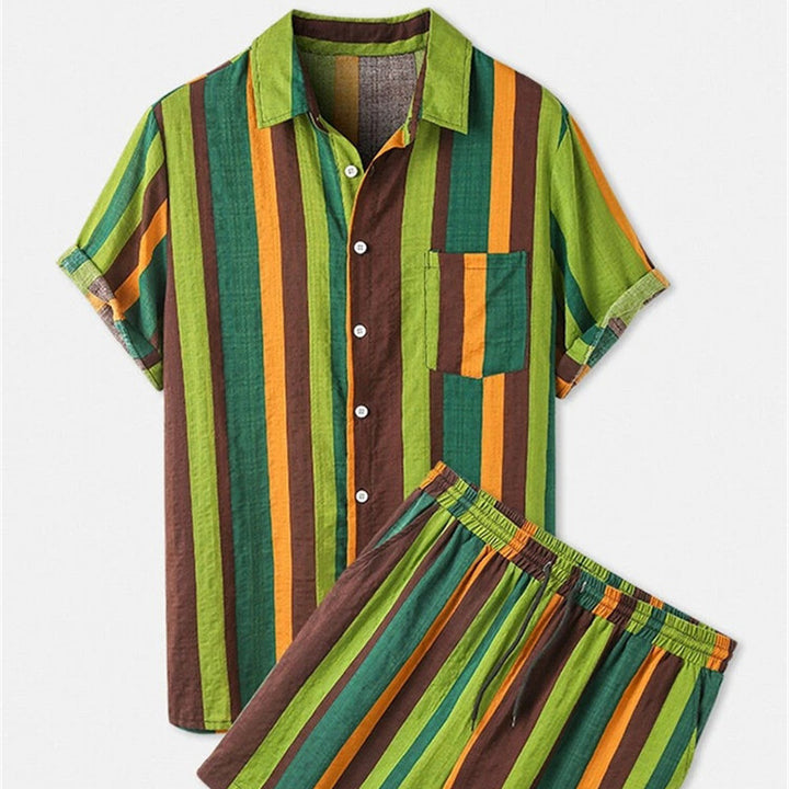 Camisa de Rayas | Verde Habana