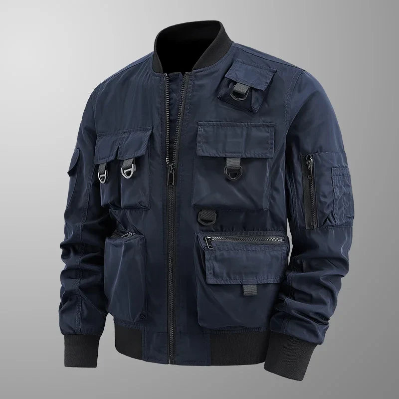 Chaqueta retro multibolsillos