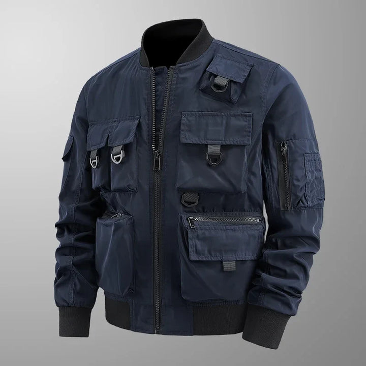 Chaqueta retro multibolsillos