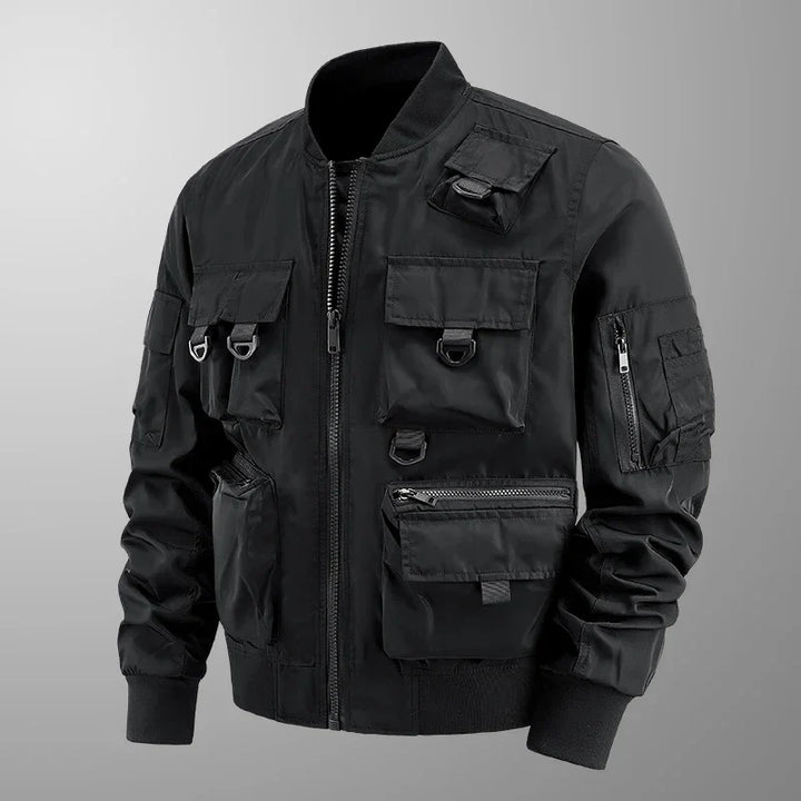 Chaqueta retro multibolsillos