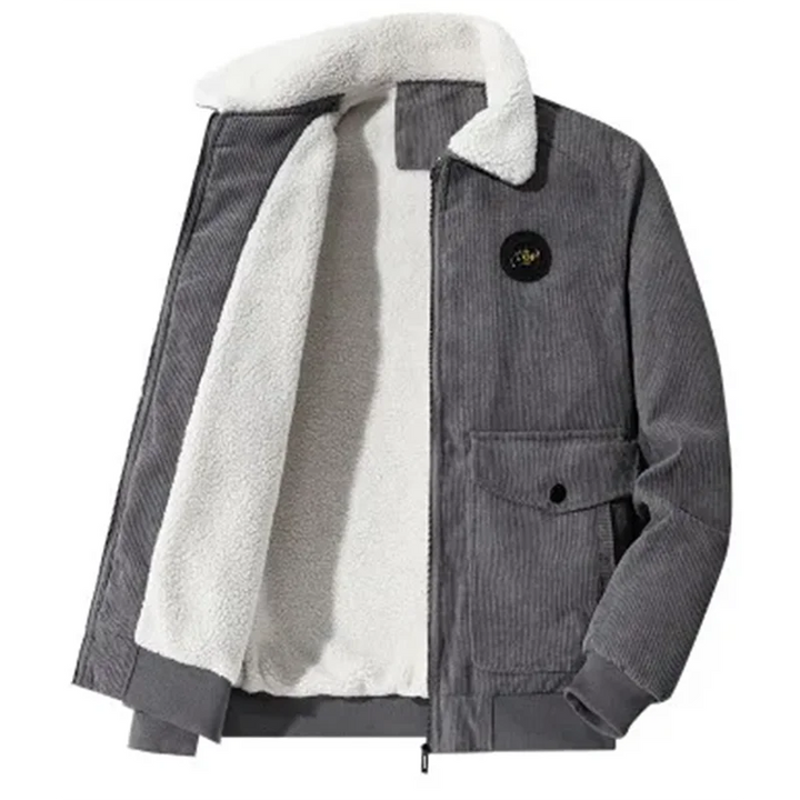 Elegante chaqueta de pana con forro polar