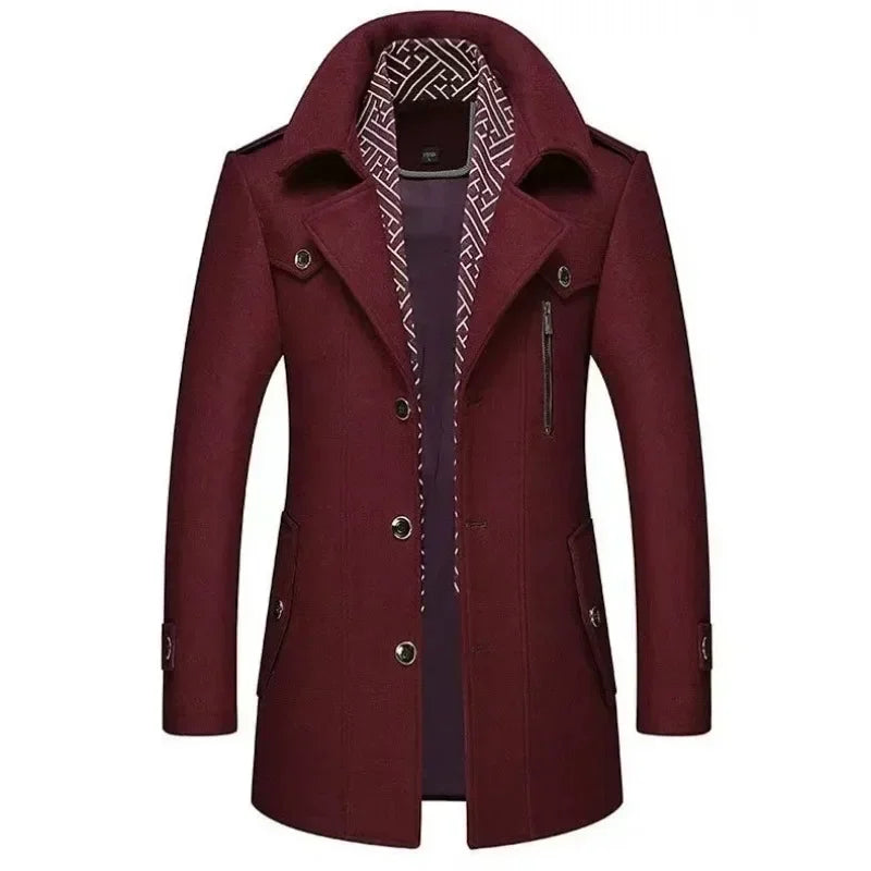 Elegante gabán de lana