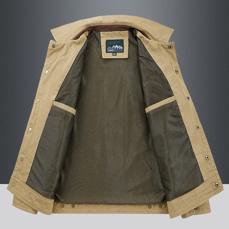 Elegante chaqueta cortavientos de algodón