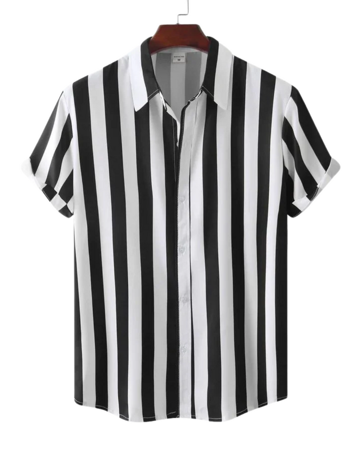 Camisa transpirable de rayas para el verano