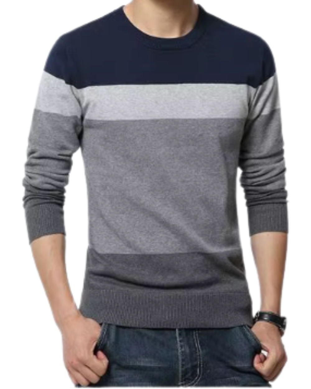 Jersey casual de algodón para hombre