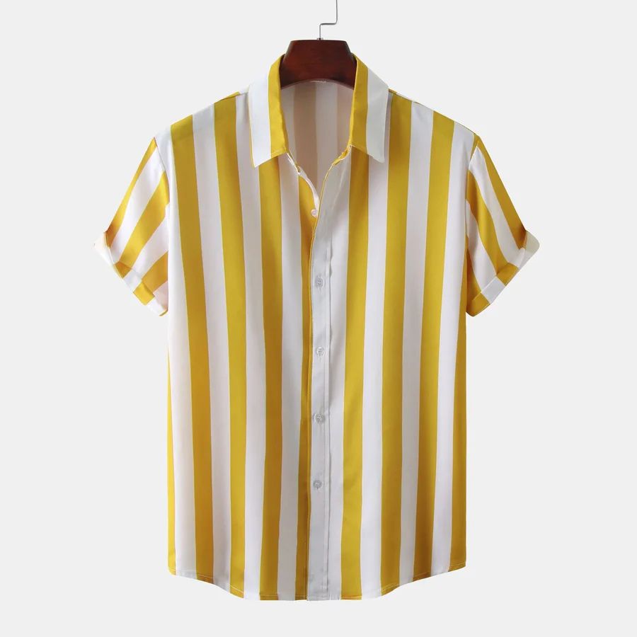 Camisa transpirable de rayas para el verano