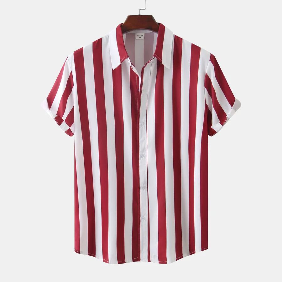 Camisa transpirable de rayas para el verano