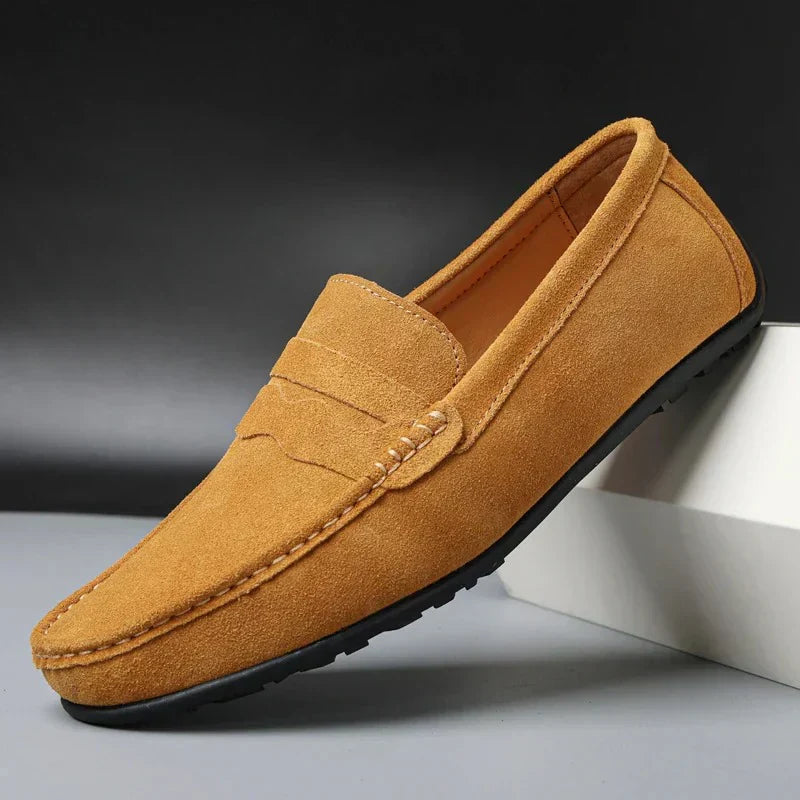 Mocasines retro de ante para hombre